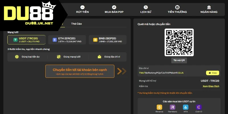 Hoàn tất nạp tiền chỉ trong vài bước đơn giản