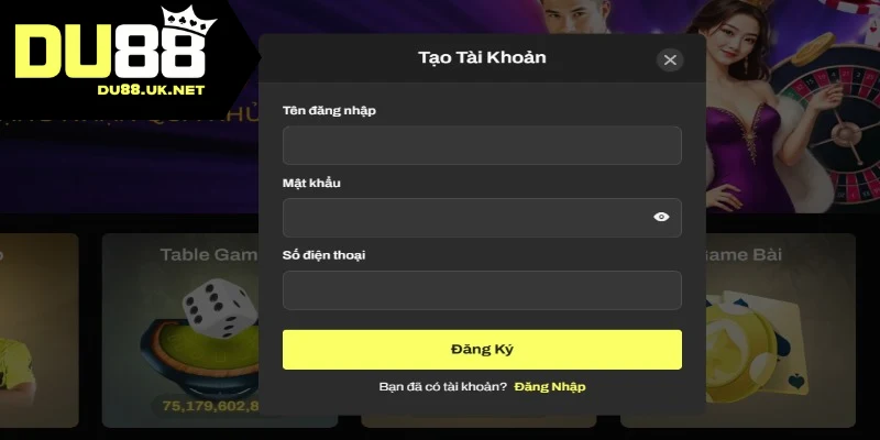 Khắc phục lỗi đăng ký DU88 do sai thông tin